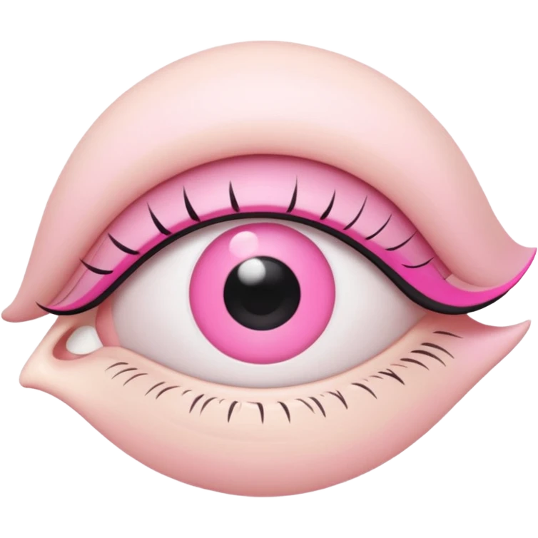 3d eye pink eyeliner emoji