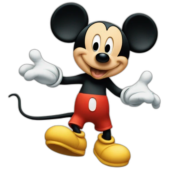 Mickey Mouse getting jump emoji