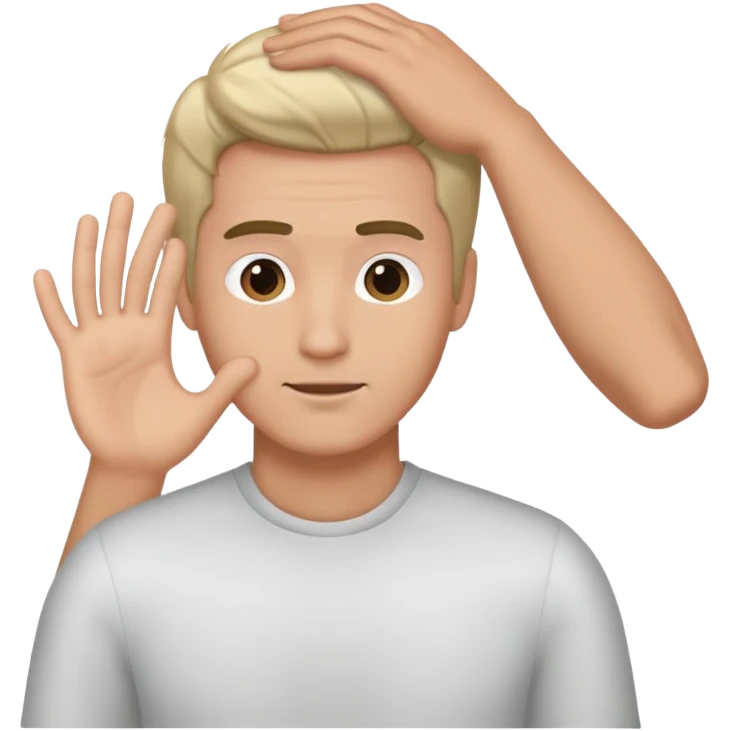Hand grabbing a man’s hair  emoji