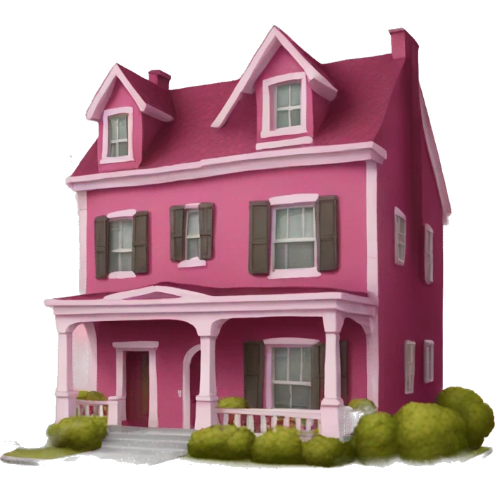 burgundy pink house emoji