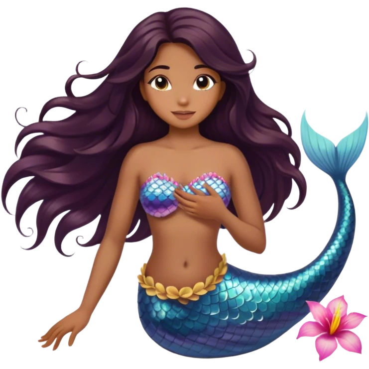 Hawaiian mermaid  emoji