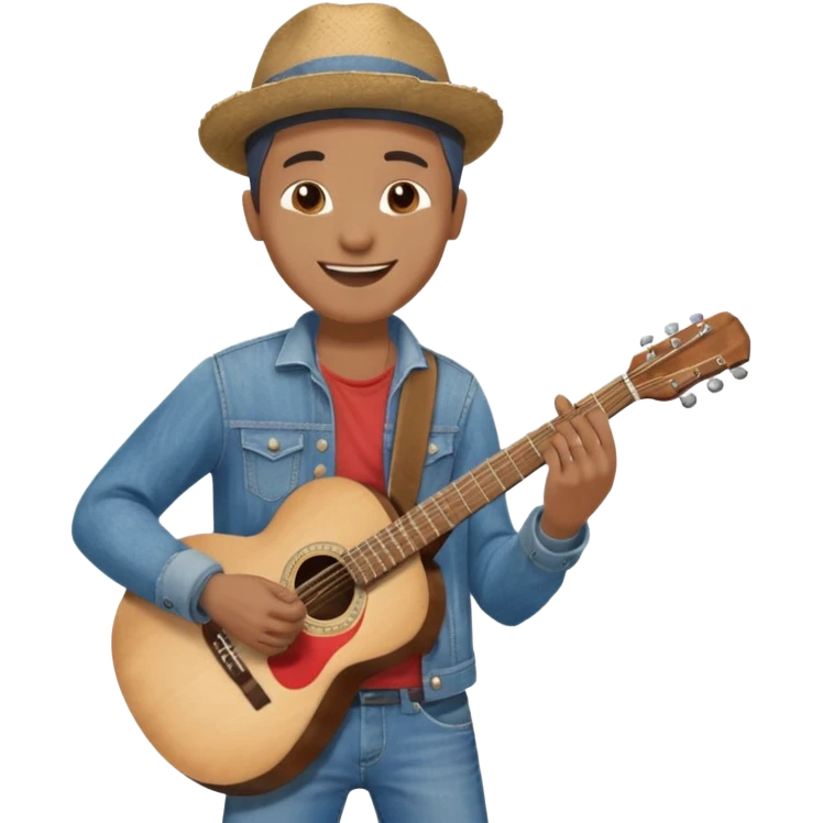 Guitar busker,Street Performers emoji