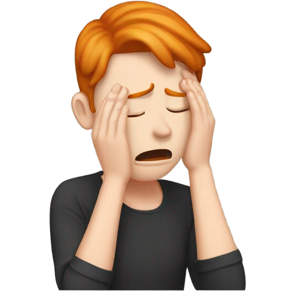Ginger hair face palm emoji