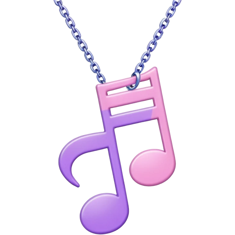 pastel emo music note with a chain emoji