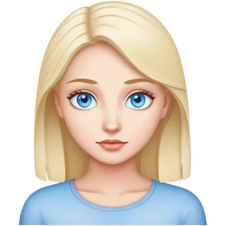Mommy with blue eyes white skin emoji