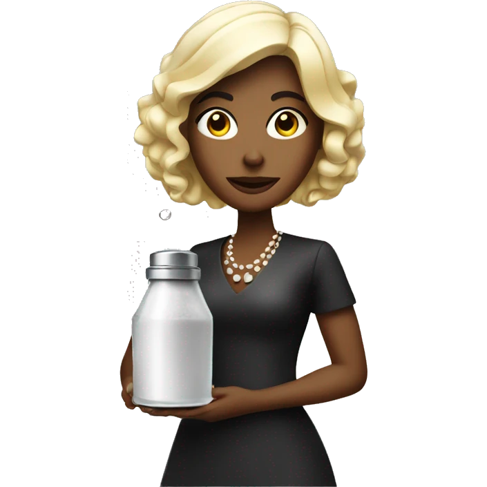 stylish woman with salt shaker emoji