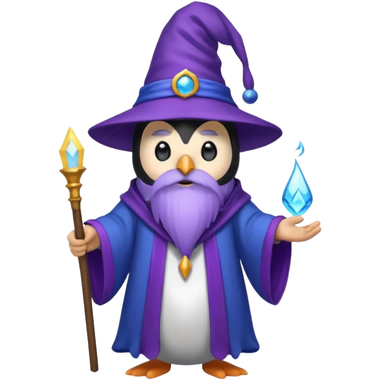 Penguin Wizard emoji