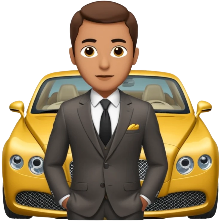 Abid abedi as Principalwith his Bentleyo emoji