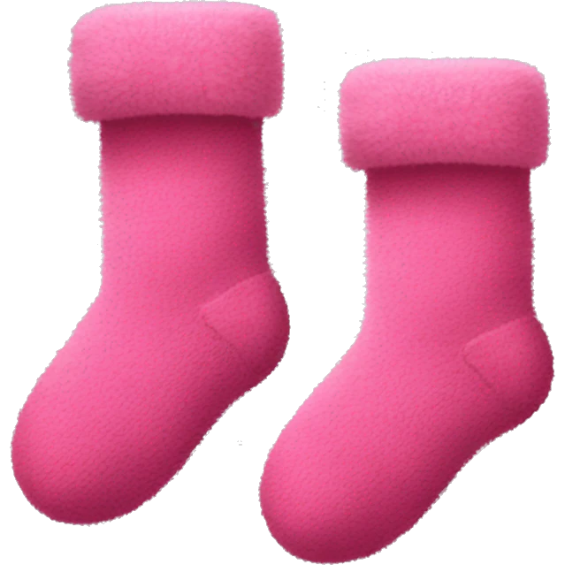 Fuzzy pink socks emoji