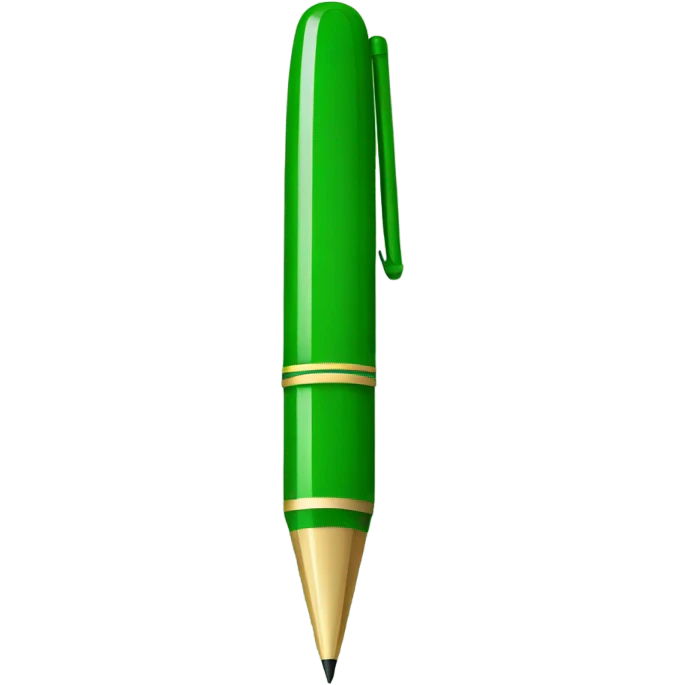 a green pen emoji