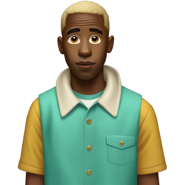Tyler, the Creator with a low taper fade emoji