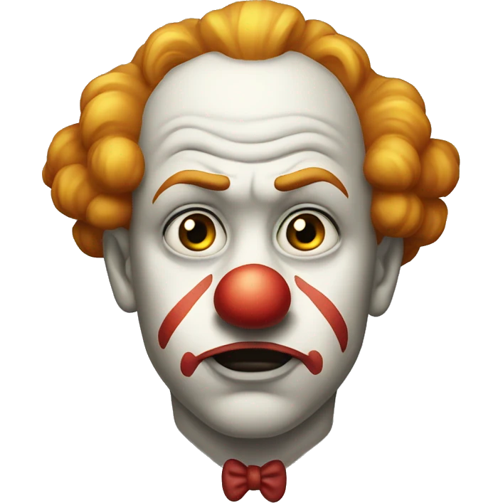 Clown frowning emoji