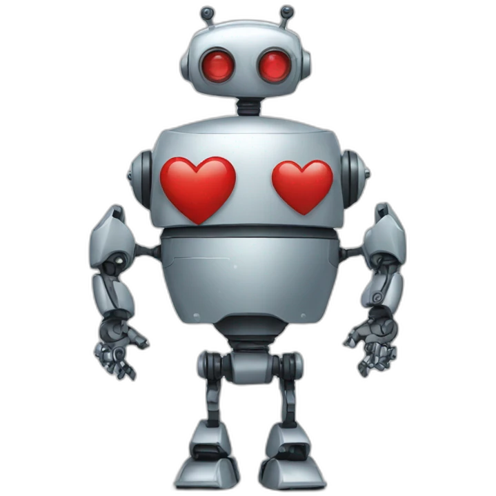 robot doing heart with hands emoji