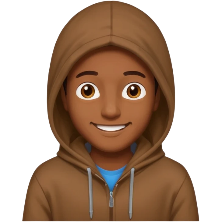 man with brown hoodie emoji