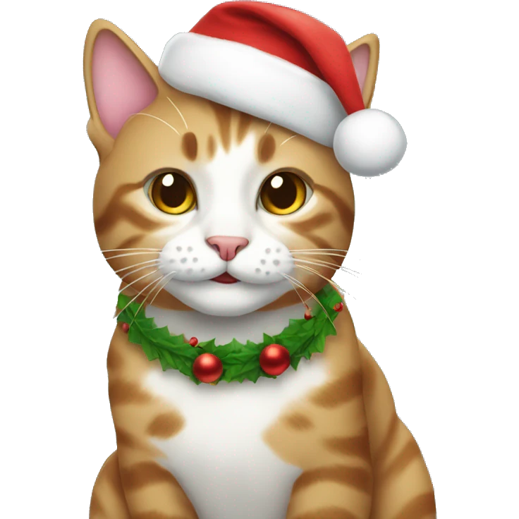 Christmas cat emoji
