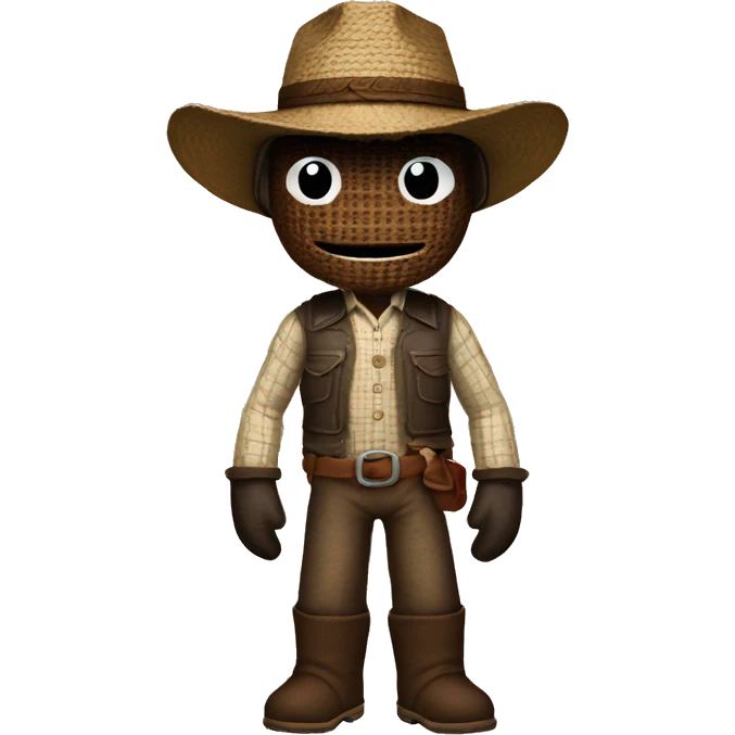 sackboy in a farmer outfit emoji