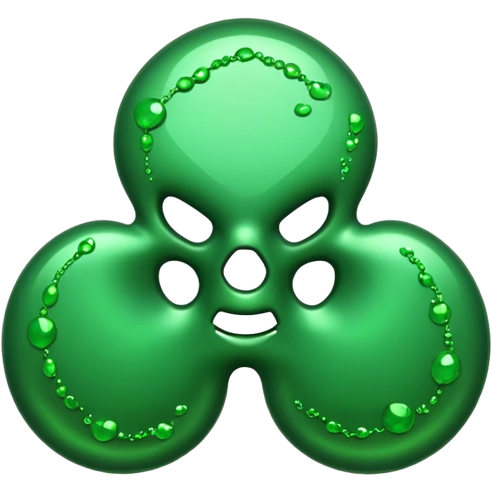 glitter green toxic symbol emoji
