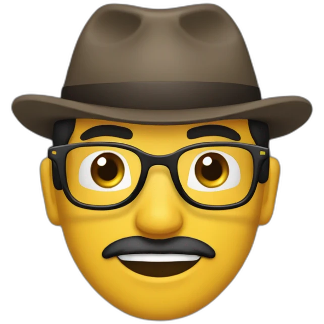Ecuatoriano,gafas y barba emoji