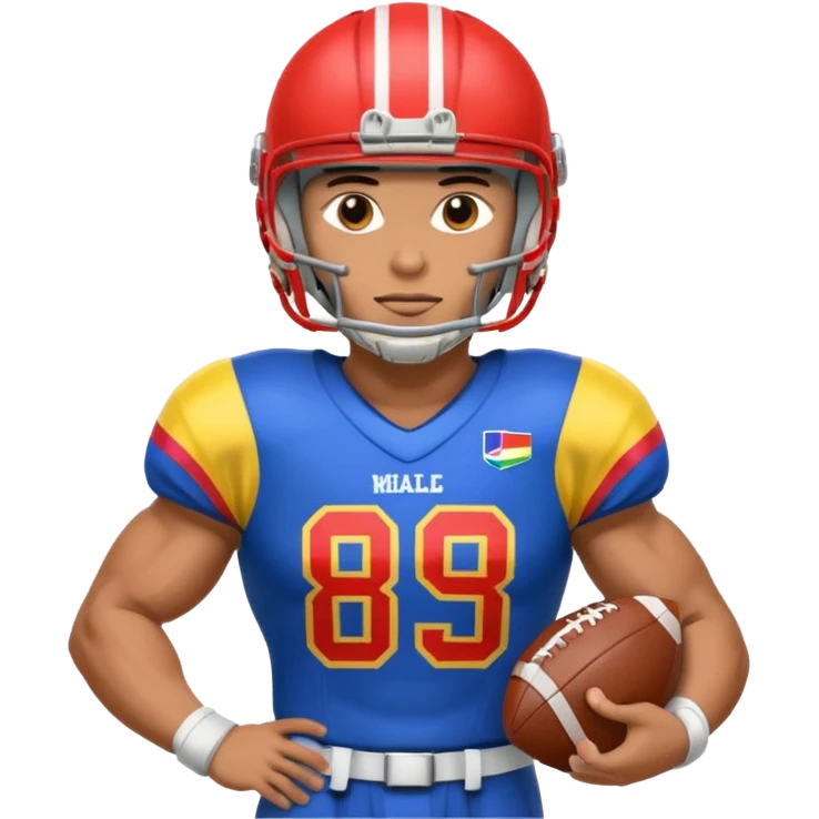 A gay football player emoji