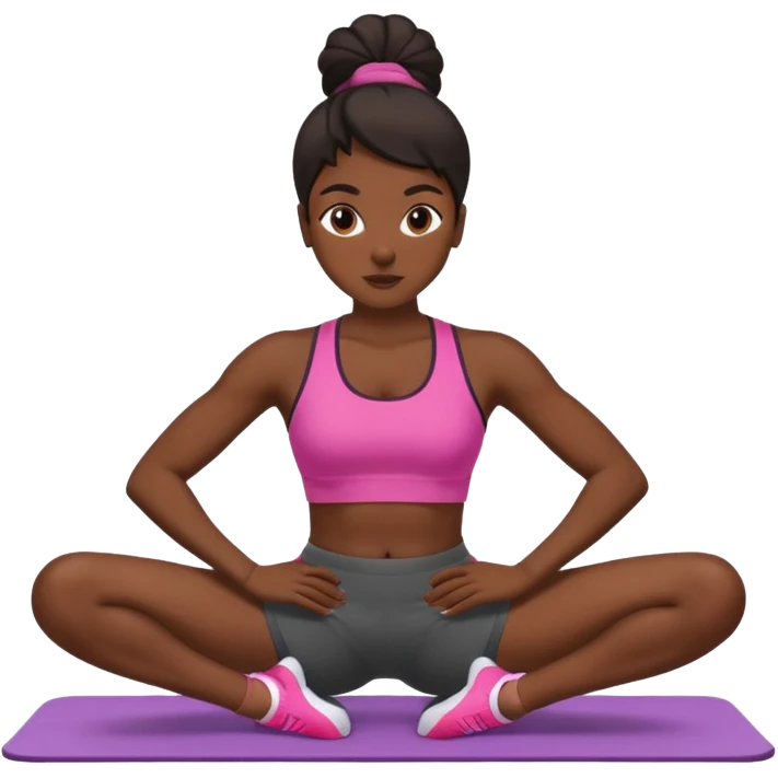 Black woman abs workout  emoji