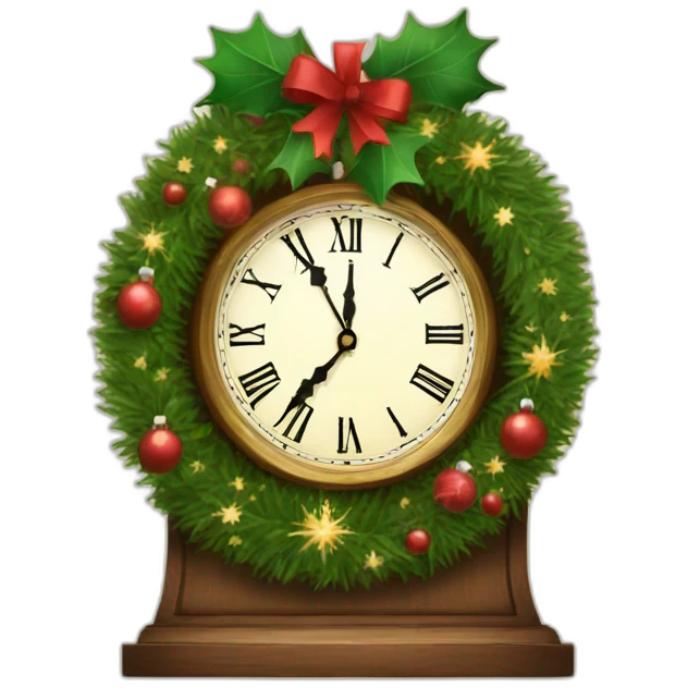cristmas clock emoji