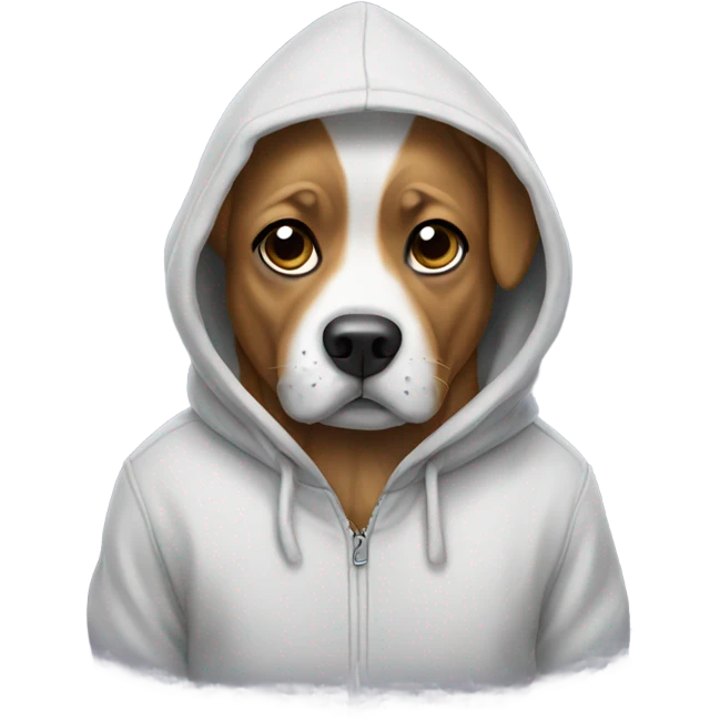 Dog wearing hoodie  emoji