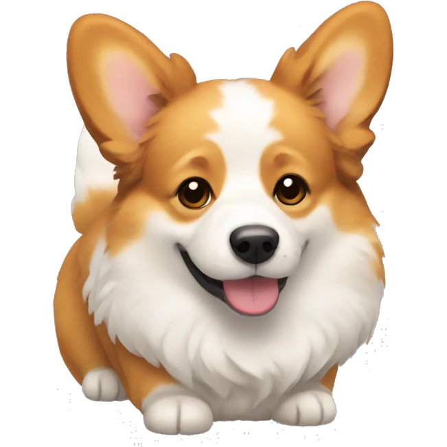 fluffy corgi  emoji