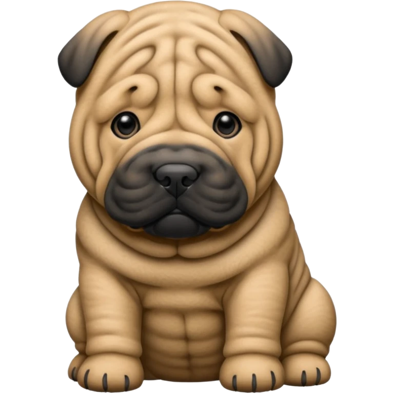 Shar Pei black emoji