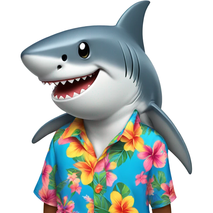 Shark with Hawaiian shirt￼ emoji