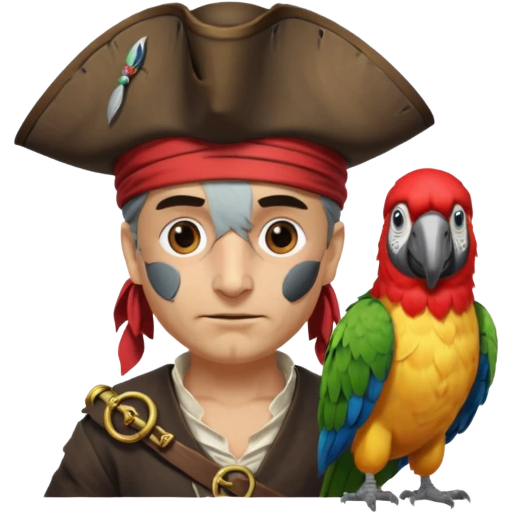 pirate and parrot emoji