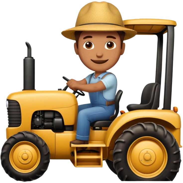 Mann fährt Trecker emoji