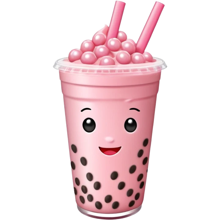 strawberry boba milk tea emoji