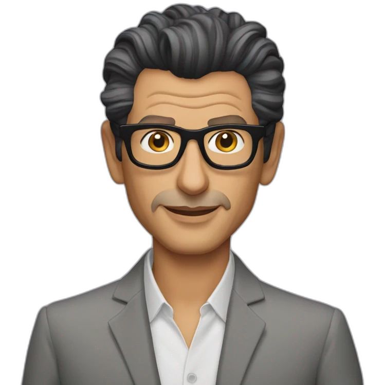 Jeff Goldblum black hair emoji