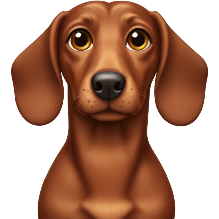 a brown wiener dog emoji
