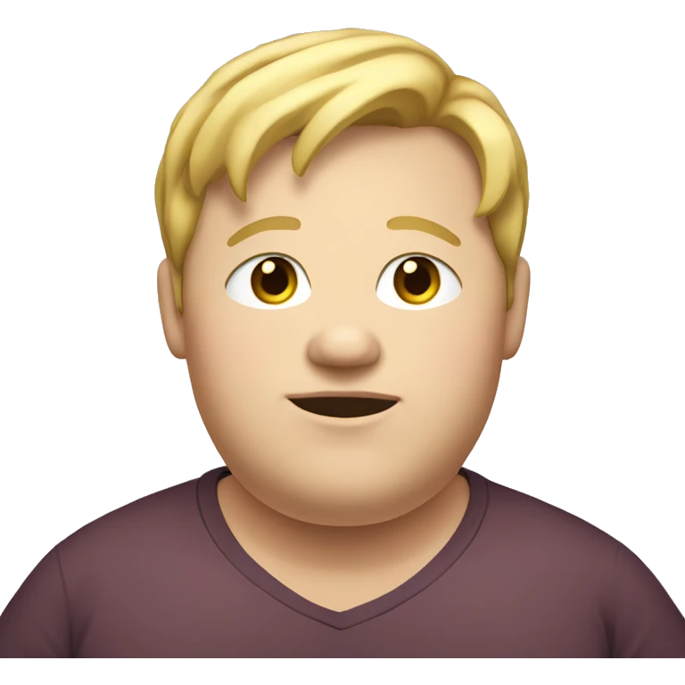 Obese, young male, blonde-haired emoji
