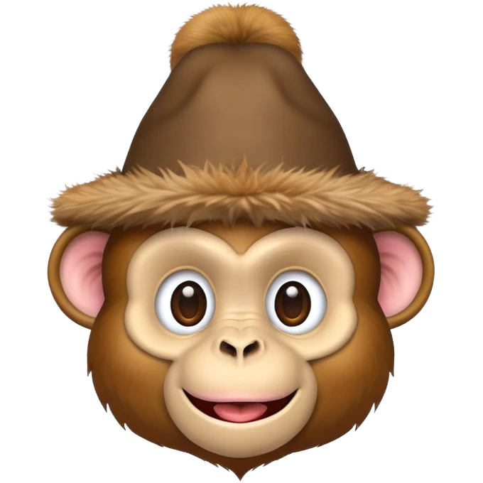 monkey with silly hat emoji