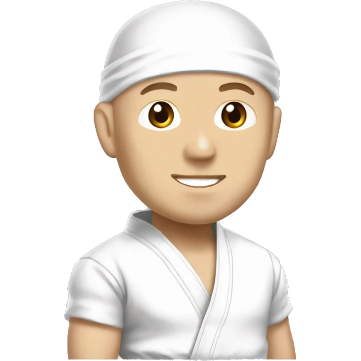georges saint-pierre in judo suit and white headband emoji