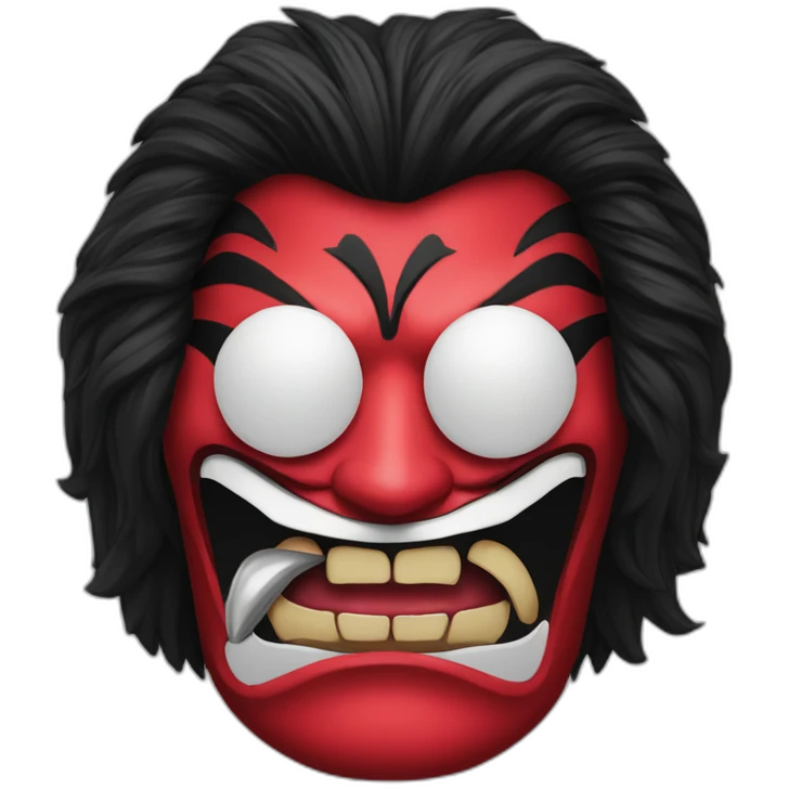 gene simmons in mask tongue emoji