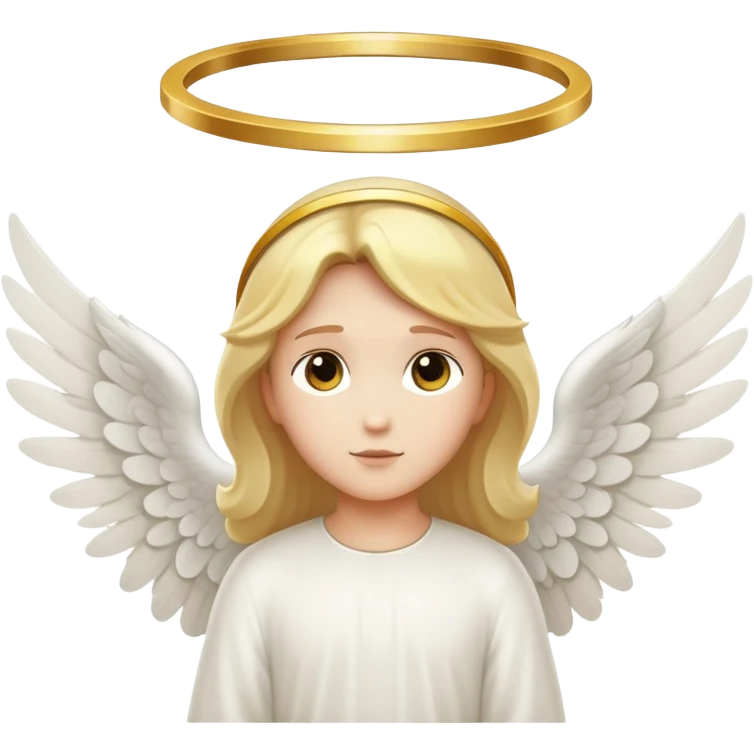 guardian angel with wings and halo from bible emoji