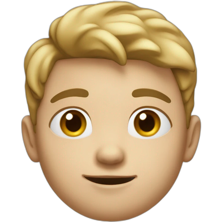 Boy slim with with ears out little big nose and white skin emoji