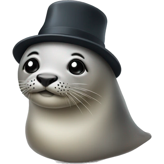 A seal wearing a hat  emoji