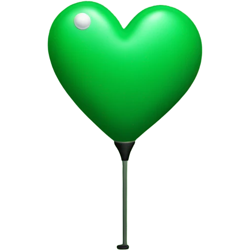 Green golf heart emoji