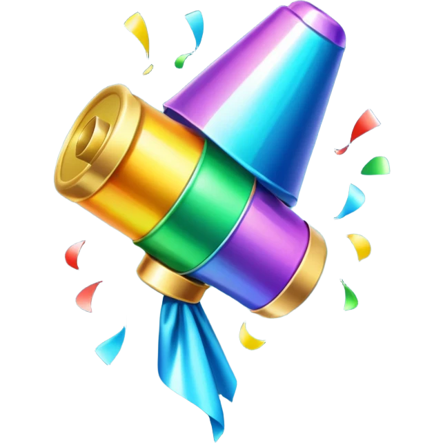 Black party popper  emoji