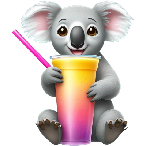 Koala drinking a smoothie emoji