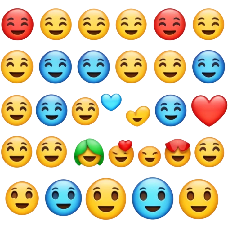 crate me a lot fo different and crazy emojis with no significance please emoji