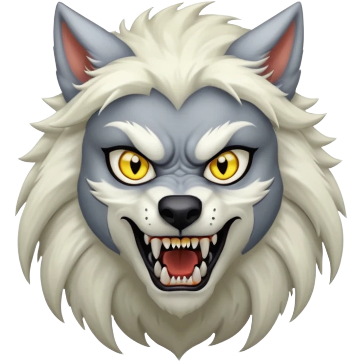 Female White Werewolf body emoji