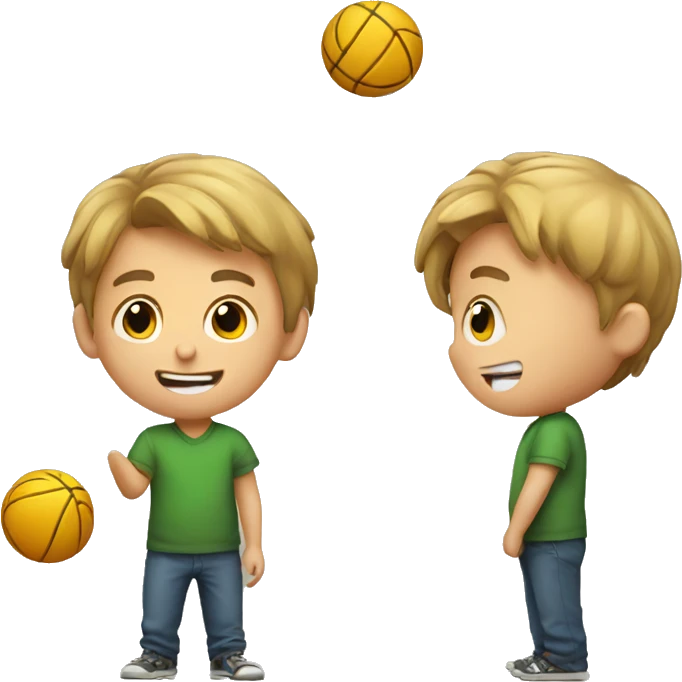 A boy playing game emoji