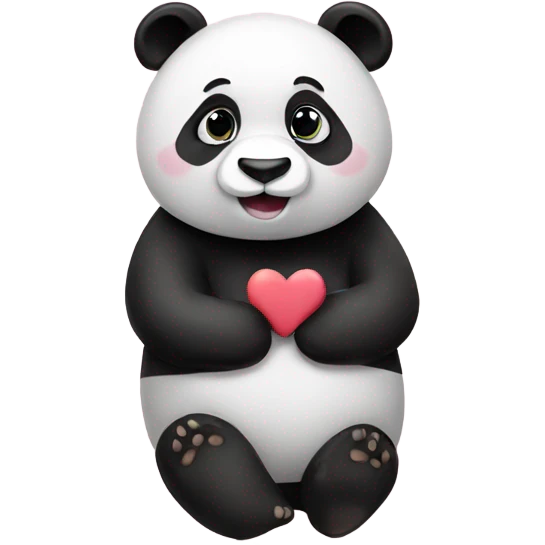 Panda in love emoji