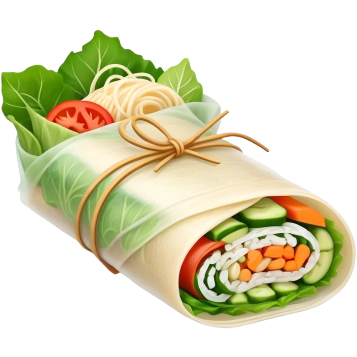 summer roll with noodels emoji