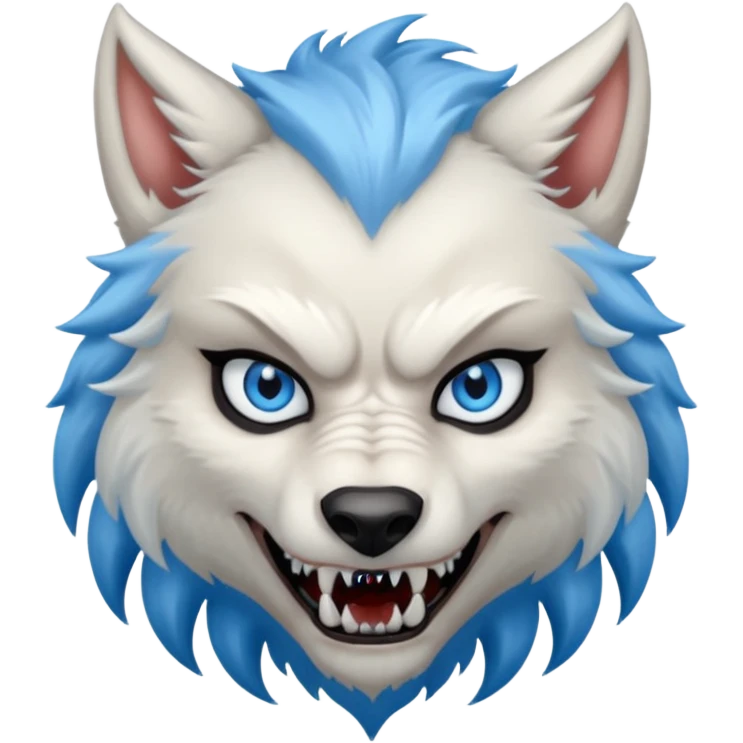 Female White Werewolf body emoji